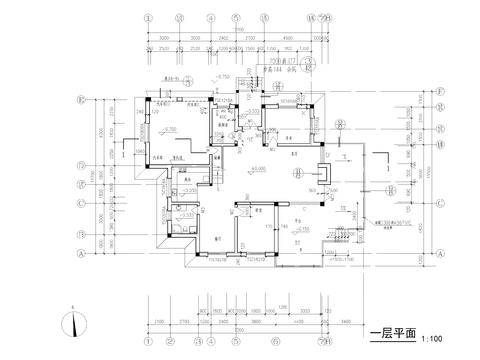  獨棟別墅CAD施工圖 