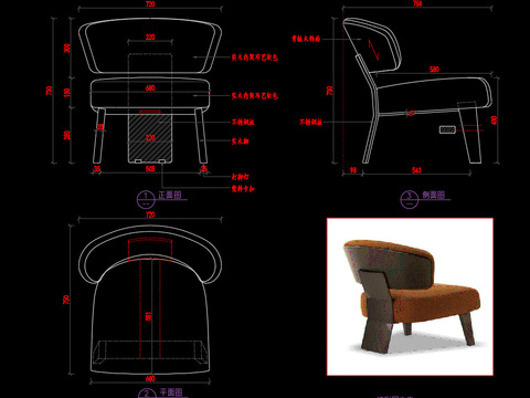  休闲沙发cad图库 