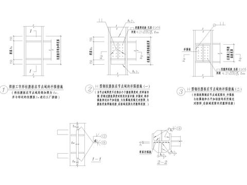  节点域的补强措施节点大样 