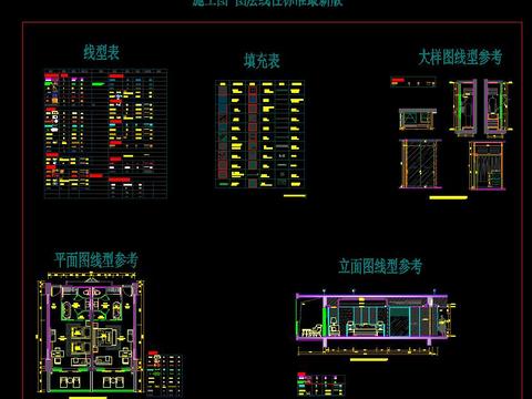 施工图图层线性标准参考最新版 