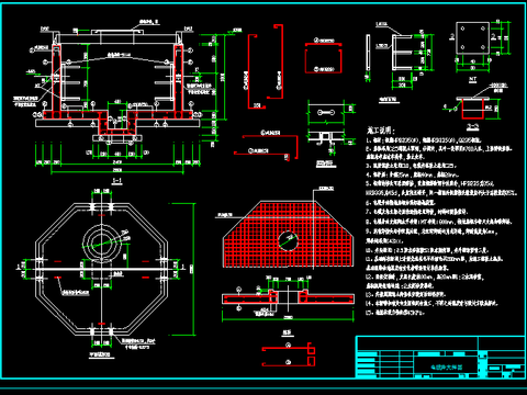  电缆井CAD节点大样 