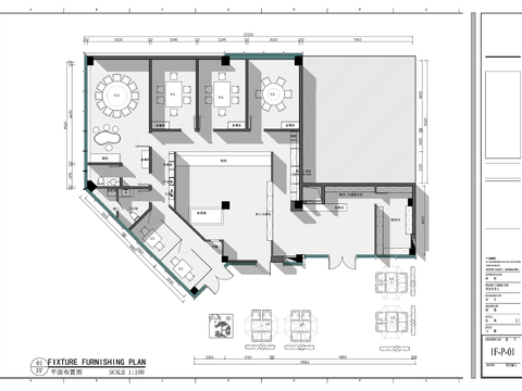  西餐厅cad平面图 