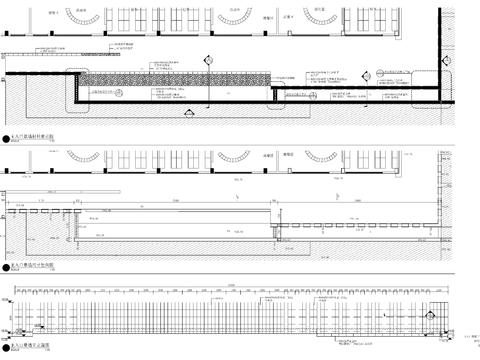  现代入口景墙cad大样图 