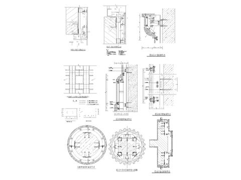  干挂节点cad剖面图 