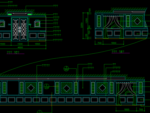  两款户型棋牌室装饰CAD施工图 