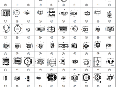  VR设备模型图块cad图库 