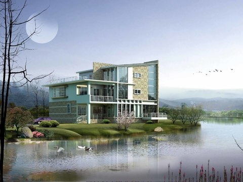  别墅方案带效果图 