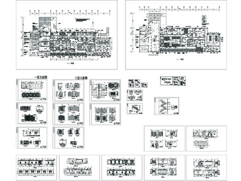  五星级会所茶吧CAD施工图 