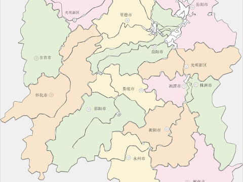  湖南地图cad图库(带PSD文件） 