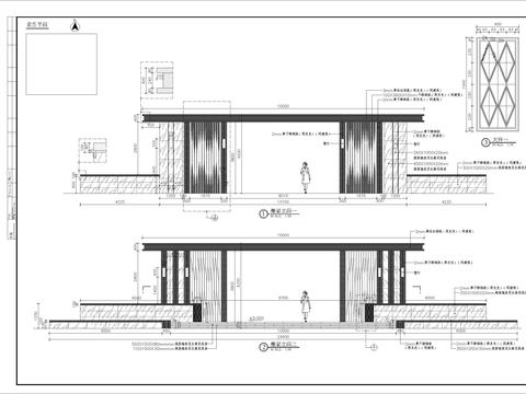  特色钢制廊架细部CAD节点大样 
