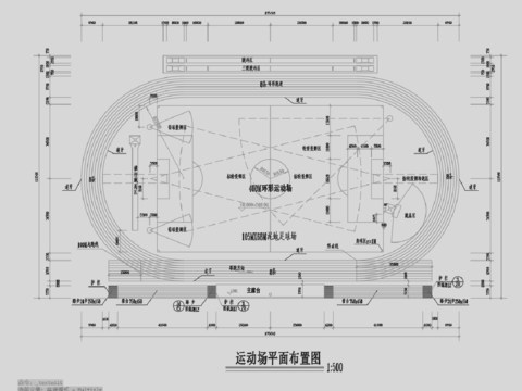  运动场cad平面图 
