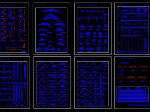 欧式石膏线和构件组合图库 