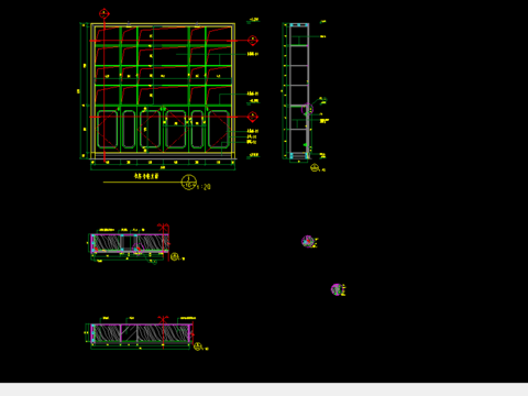  别墅书房书柜详图 