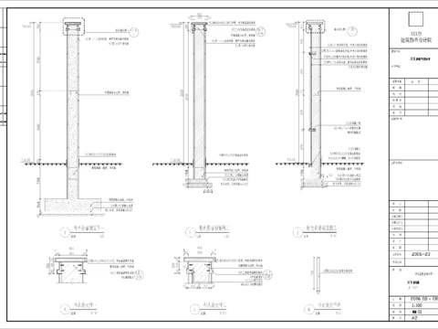  中式特色景墙cad施工图 