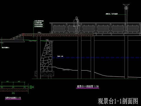  栈台平台CAD节点大样 