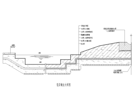  驳岸做法节点大样 