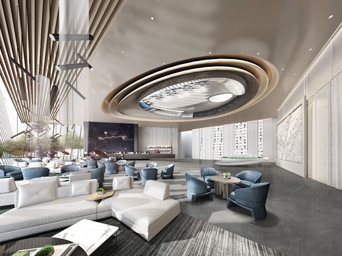  售楼处cad施工图 