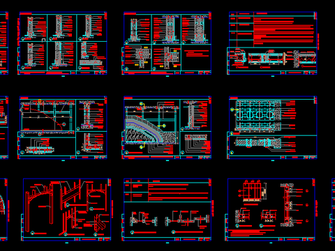  轻钢龙骨隔墙CAD施工图 