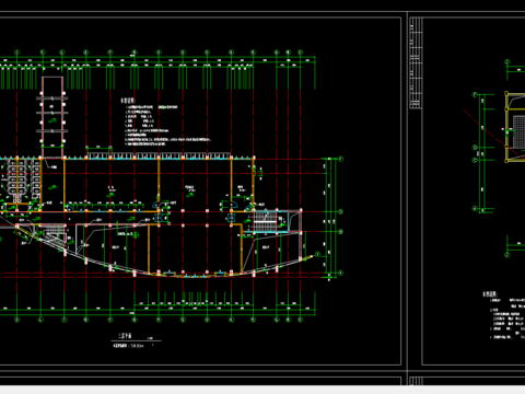  某中学图书综合楼cad施工图 