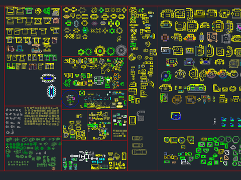  软装家具cad图库 