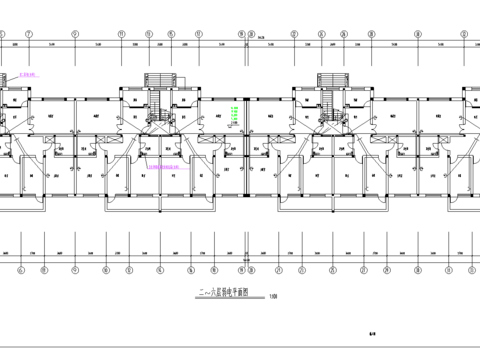  住宅楼电气cad施工图 