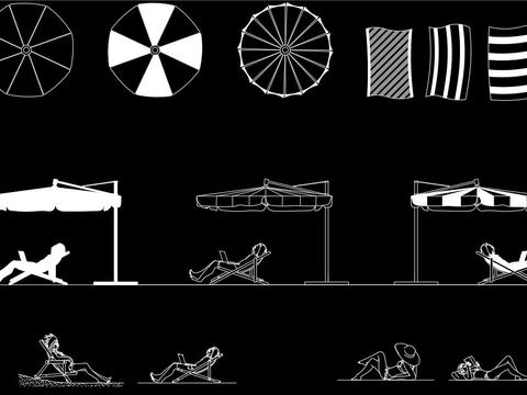  户外设施cad图库 