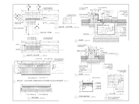  庭院水景cad大样图 