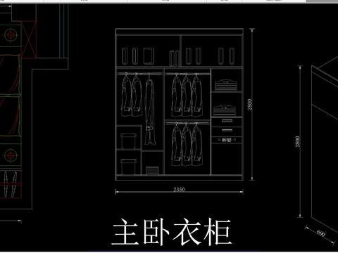  现代衣柜橱柜cad图库 