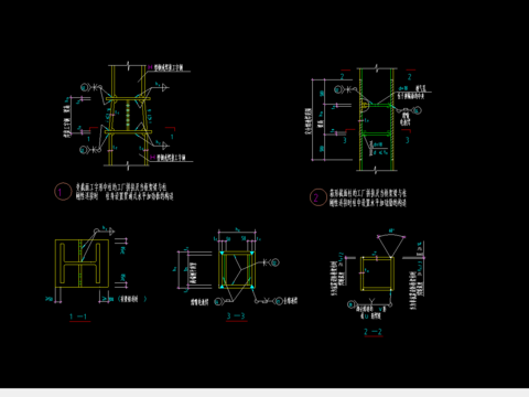  箱形截面柱节点大样 