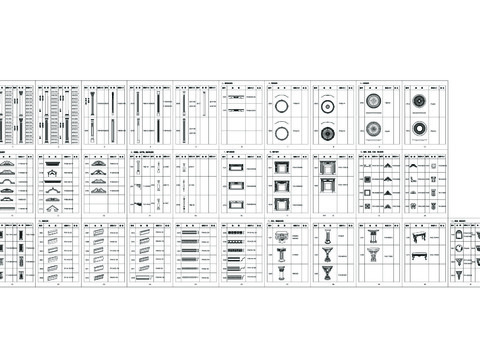  欧式室内产品CAD施工图 