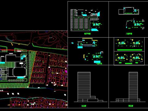  銀行辦公樓建筑CAD施工圖（附SU模型） 