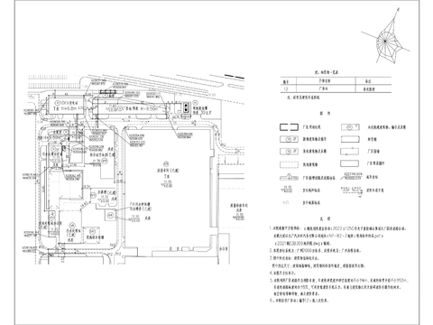  广汽本田开发区工厂能扩新建厂务站cad施工图 