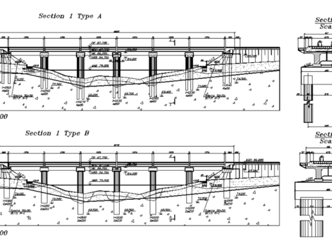  桥梁设计cad大样图 