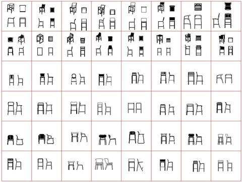  最新吧台椅餐椅单椅cad图库 