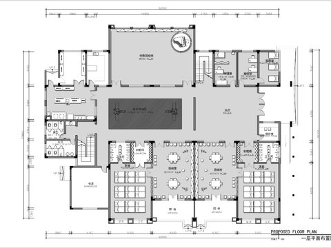  两层幼儿园教室cad平面图 