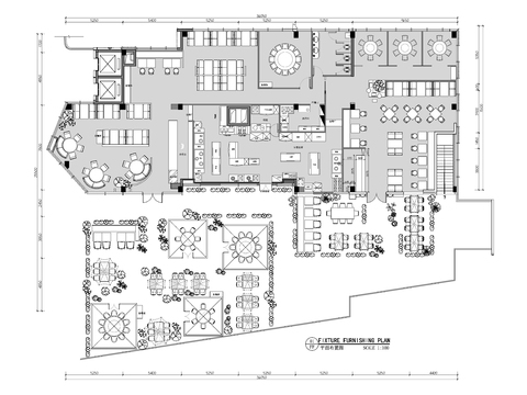 泰国菜东南亚菜餐厅cad平面图 