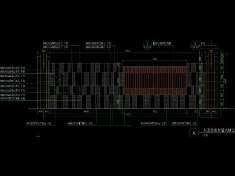  小区LOGO景墙CAD节点大样 