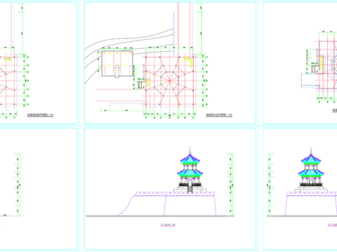  古建筑建筑CAD施工图 