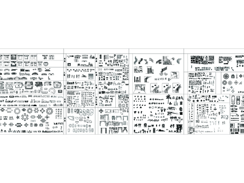  综合图块cad图库 
