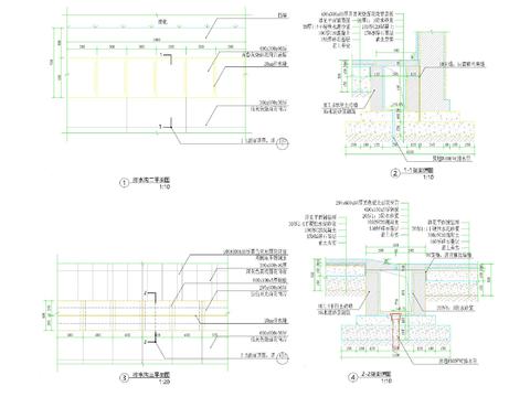  线性排水沟 铺装井盖 盖板cad施工图 