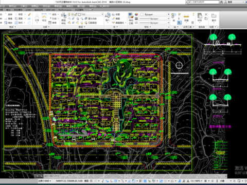  小区规划景观cad平面图 