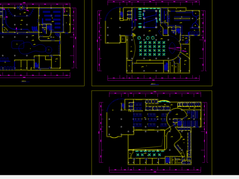  洗浴中心cad平面图 