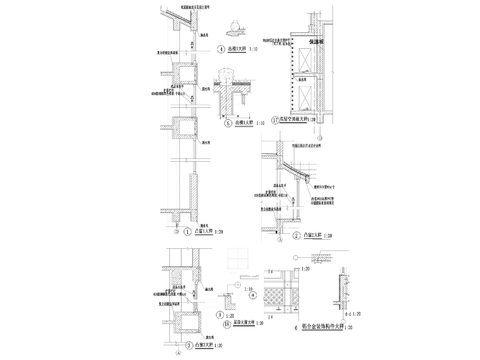  仿古住宅cad大样图 