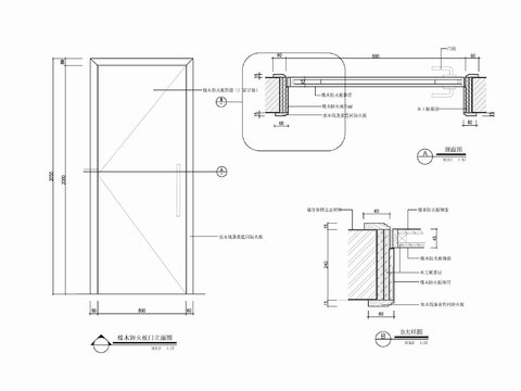  防火门门表图施工详图 防火门 单开门 门表图 木门cad大样图 