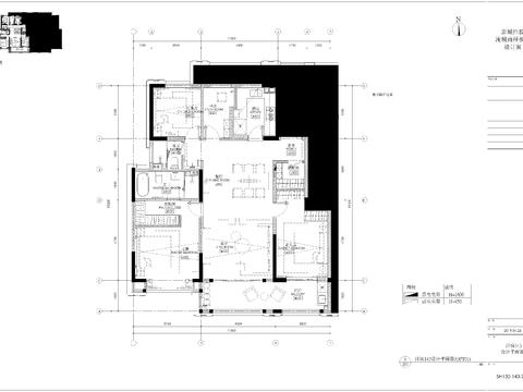  新城143M²洋房样板间CAD施工图 