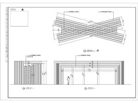  特色造型廊架细部节点大样 