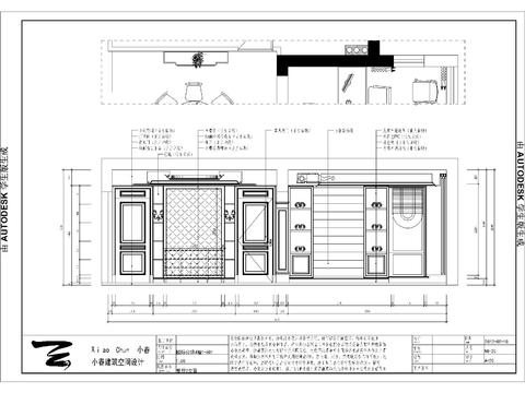  歐式國際公館三居室住宅CAD施工圖 