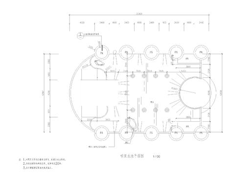  喷泉详图cad大样图 