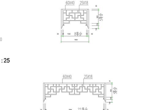  四方重檐亭cad施工圖 