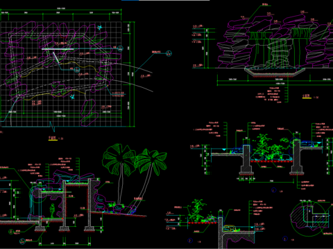  假山CAD节点大样 